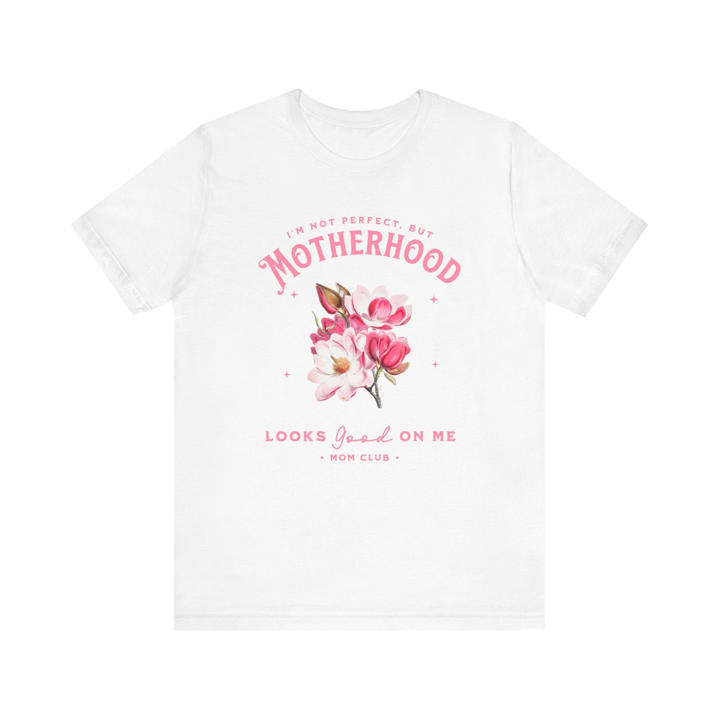 Pink and white mother's day t shirt with flowers