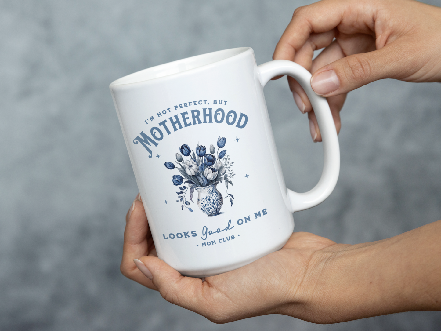 Mum mug, best mum mug, best mom mug, mama mug, Chinoiserie mug,  Ceramic Coffee Mug, boy mom gift, new mom gift, Blue & White Floral with Inspirational Quote. Sip your favorite coffee or tea in style with this elegant 15 oz ceramic mug, featuring a stunning Chinoiserie-inspired blue and white floral design. Perfect for adding a touch of timeless charm to your morning routine, this beautifully crafted mug also includes an uplifting inspirational quote, making it a thoughtful and meaningful gift.