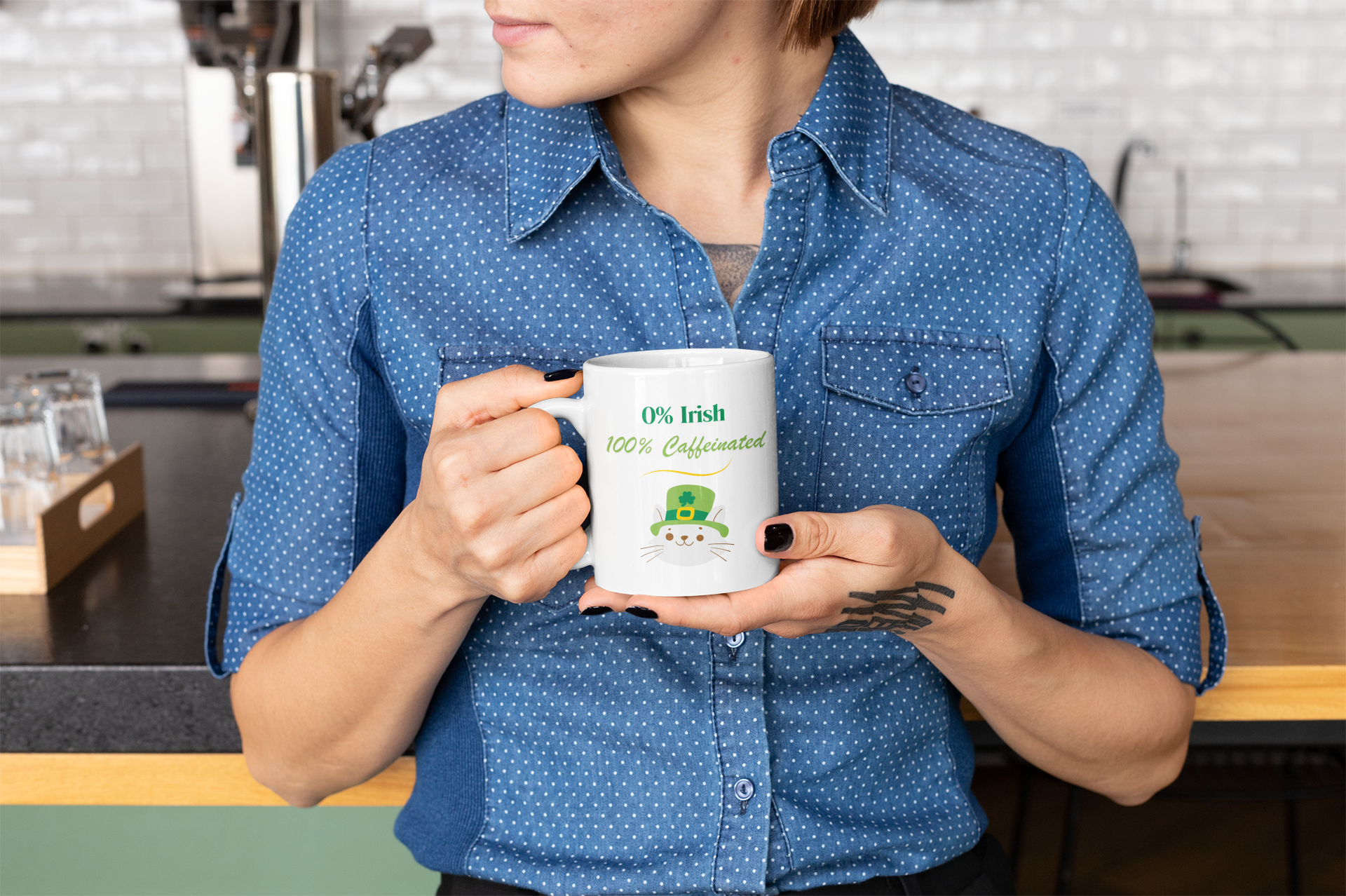 st patricks day mug gift for coffee drinker