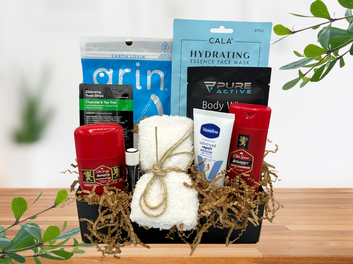 Men's Self Care Gift Box, Military Gift, military care package, military care package for him mens gift box, old spice swagger body wask, old spice swagger bar soap, old spice swagger body wash, military care package