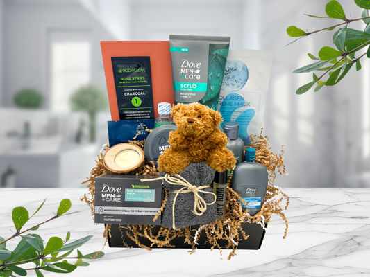 Military care package for him, skin care gift box for men