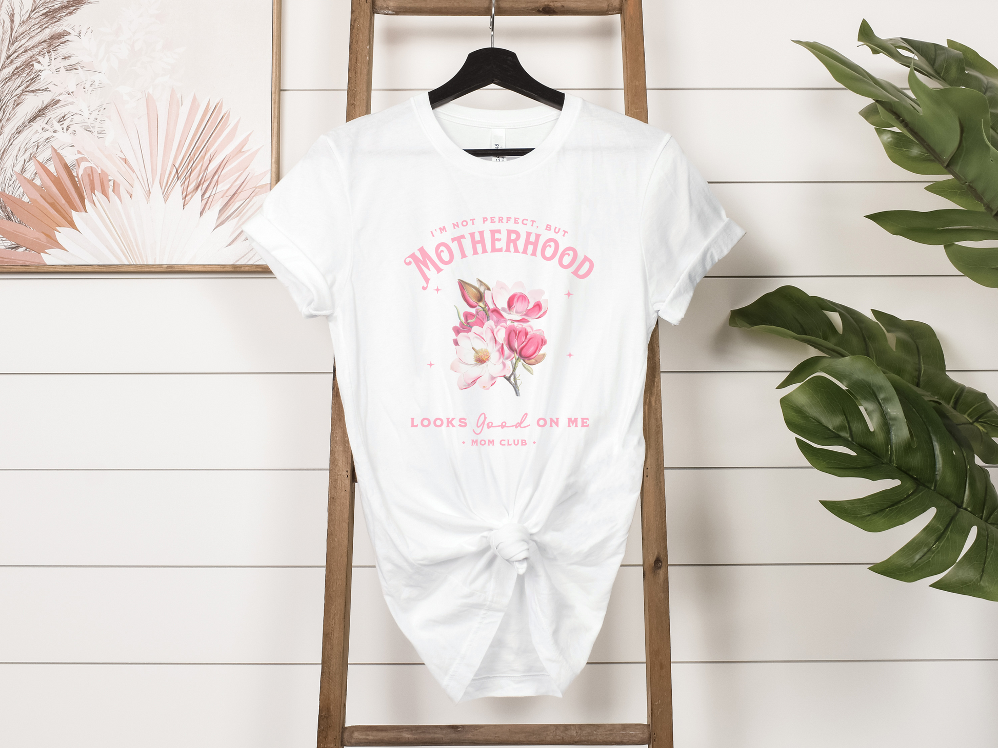 pink and white inspirational t-shirt, tshirt for moms, gift for new moms, shower gift for moms, first time mom gift