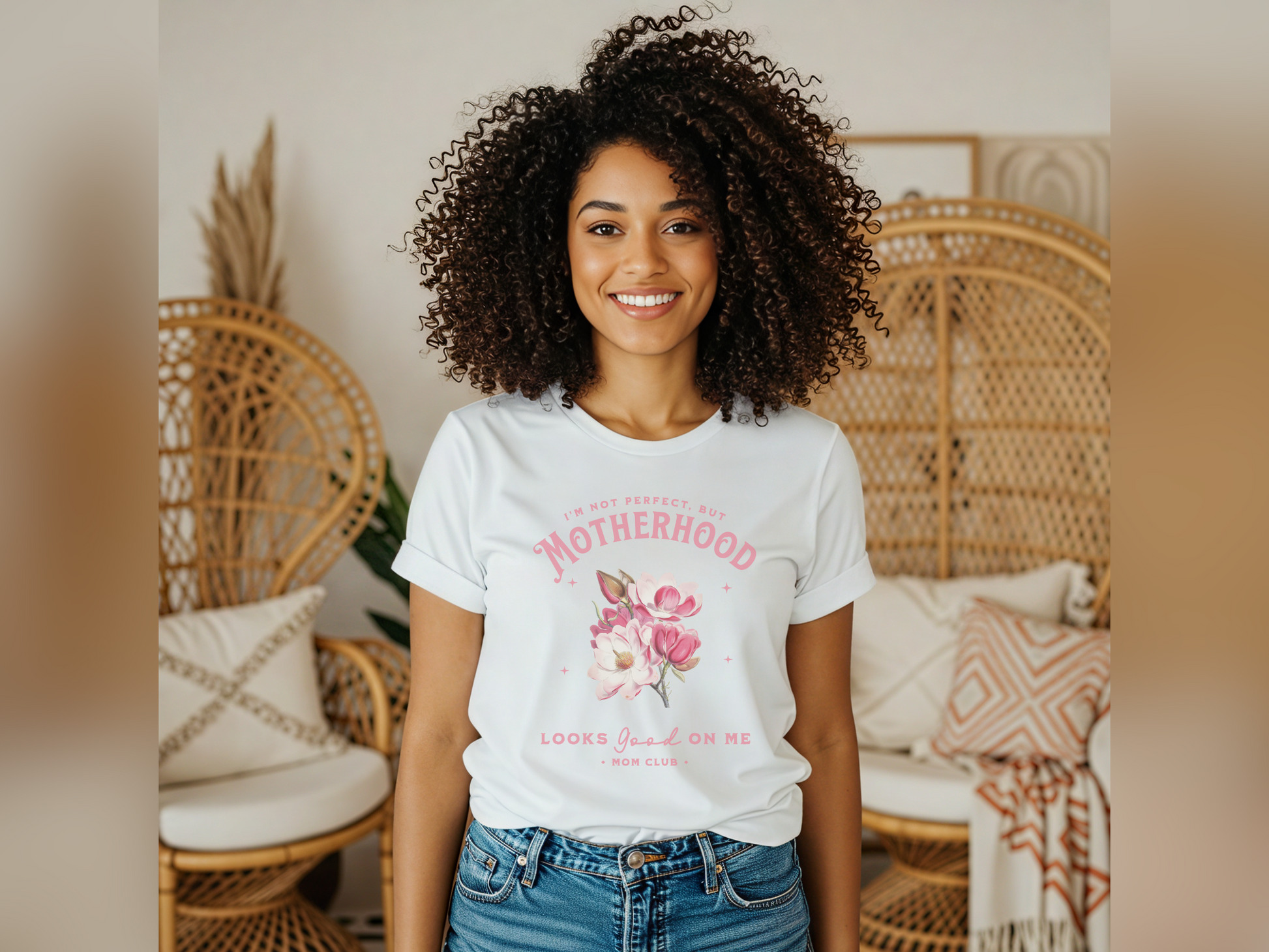 new mom gift, mother's day t shirt, mothers day present for new moms, pink and white floral t shirt,