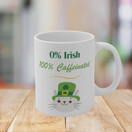 cat mug for coffee lovers on st patricks day