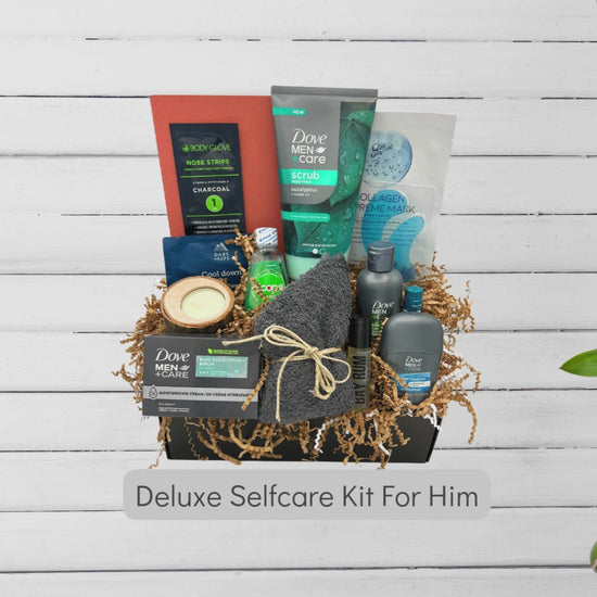 fathers day gift box, gift for dad, mens self care gift box, dove mens care gift set
