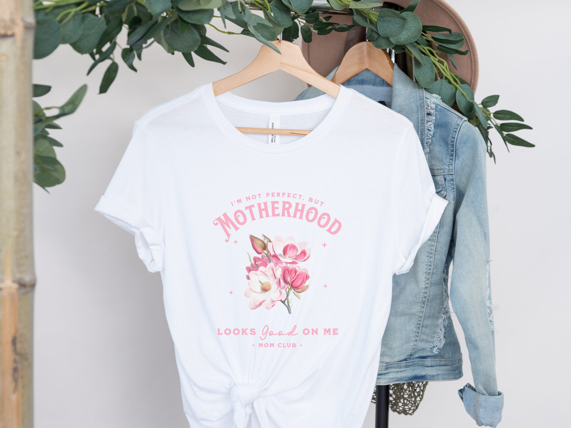 trendy mom t-shirt, gift for mom tee, inspirational t shirt, pink and white floral shirt